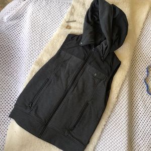 Burton hooded Vest black/grey size Medium